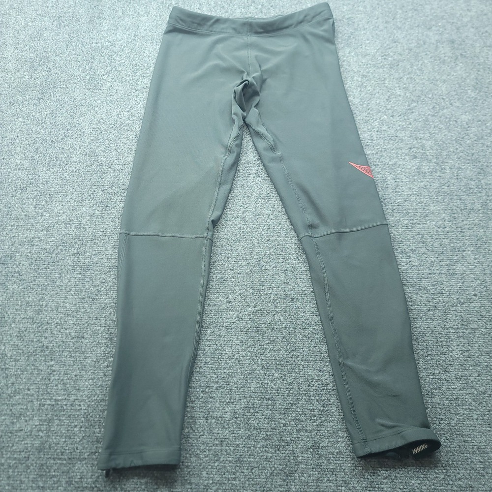 Nike Dri-FIT Mens Running Tights Grey Red Swoosh Training Leggings 603241-060 L
